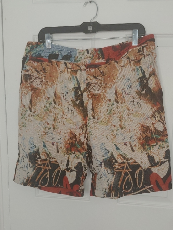 Rebel Minds Other - Abstract Print Men's Flat Front Shorts - Multicolor
